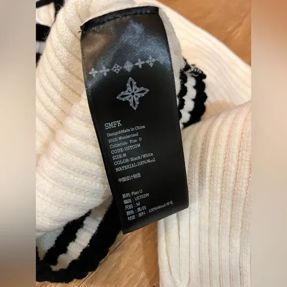 SMFK Compass Classic cashmere short sweater BNWT - Picture 7 of 7